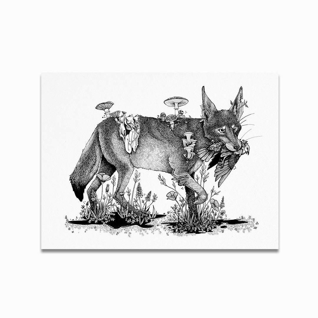 "Advantageous" Coyote Decay Print