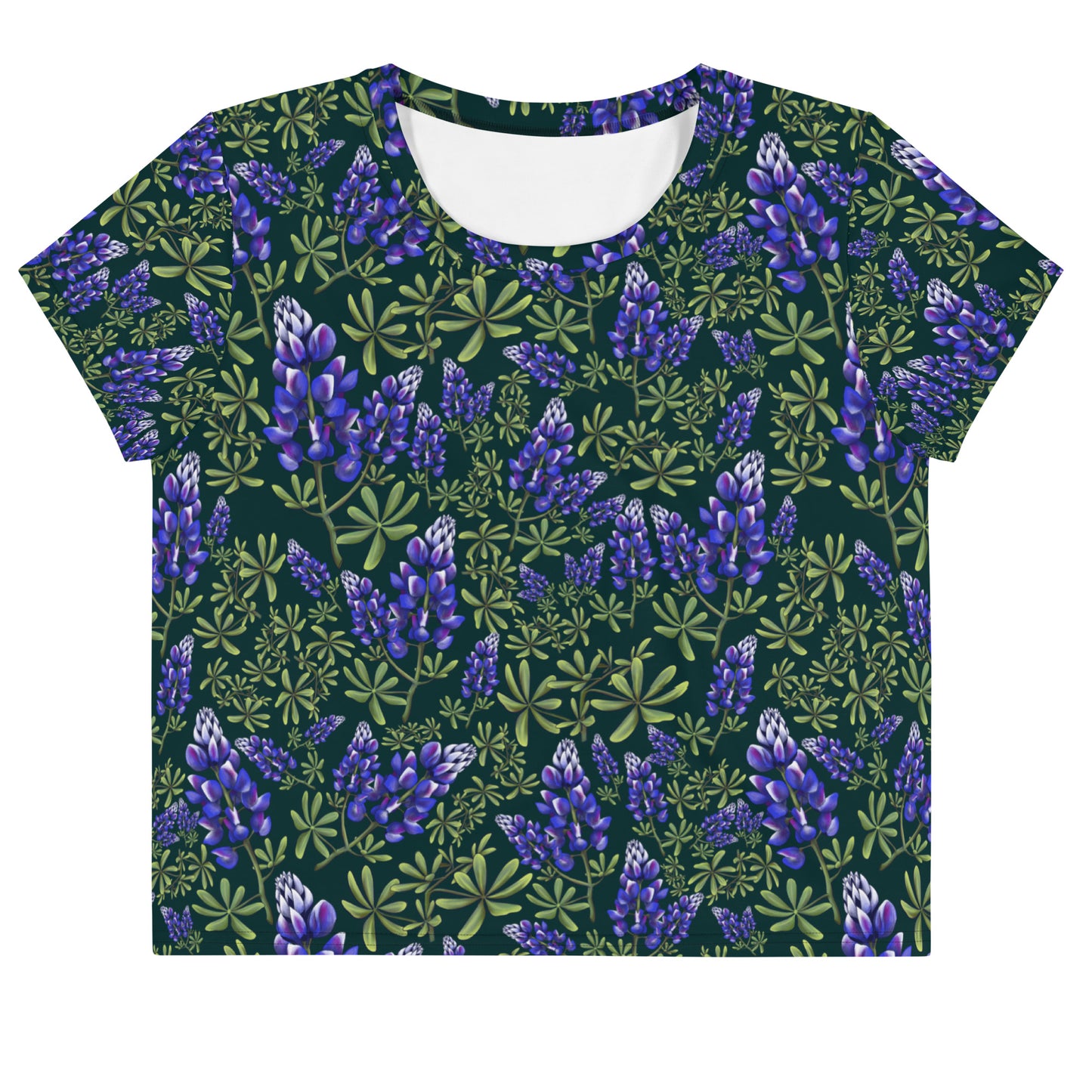 Arroyo Lupine All-Over Print Crop Tee